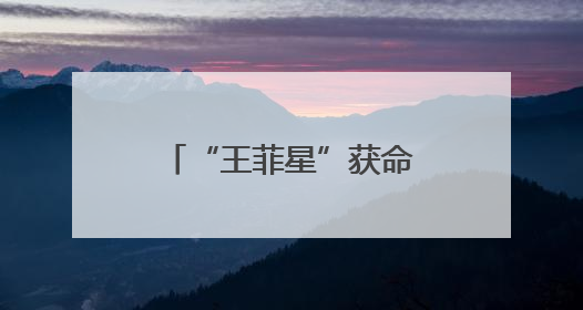 “王菲星”获命名！追的星真的成了天上的星