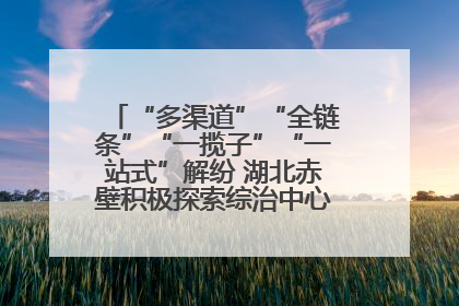 “多渠道”“全链条”“一揽子”“一站式”解纷 湖北赤壁积极探索综治中心规范化建设新路子