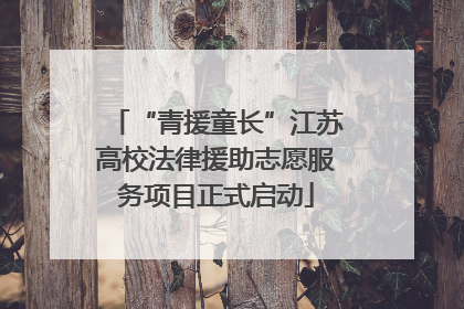 “青援童长”江苏高校法律援助志愿服务项目正式启动