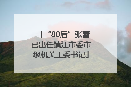 “80后”张蕾已出任镇江市委市级机关工委书记