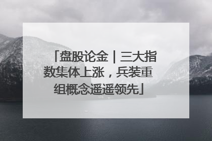 盘股论金｜三大指数集体上涨，兵装重组概念遥遥领先