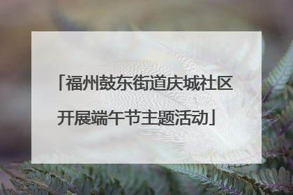 福州鼓东街道庆城社区开展端午节主题活动