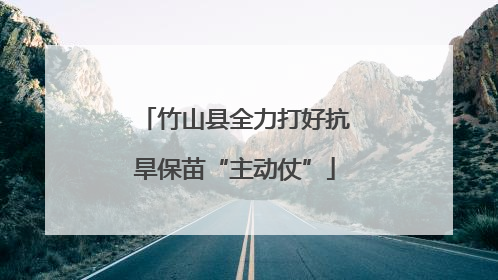 竹山县全力打好抗旱保苗“主动仗”