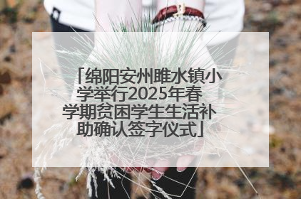 绵阳安州雎水镇小学举行2025年春学期贫困学生生活补助确认签字仪式