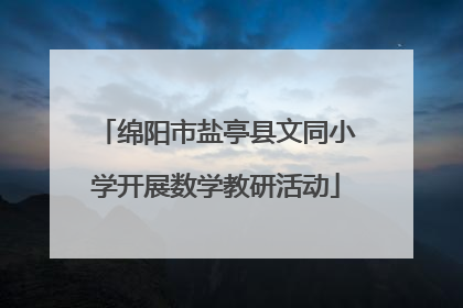 绵阳市盐亭县文同小学开展数学教研活动