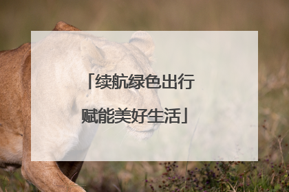 续航绿色出行 赋能美好生活