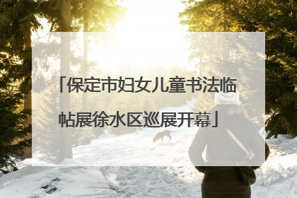 保定市妇女儿童书法临帖展徐水区巡展开幕