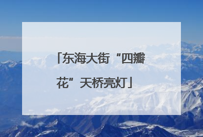 东海大街“四瓣花”天桥亮灯