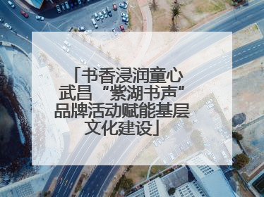书香浸润童心 武昌“紫湖书声”品牌活动赋能基层文化建设