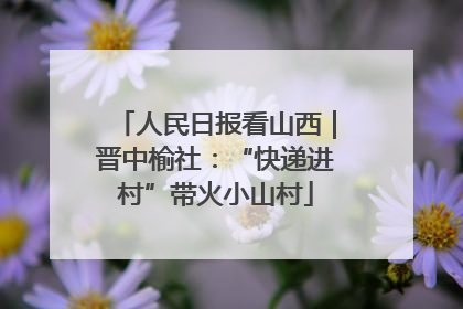 人民日报看山西｜晋中榆社：“快递进村”带火小山村