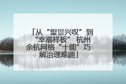 从“望景兴叹”到“幸福样板” 杭州余杭网格“十能”巧解治理难题