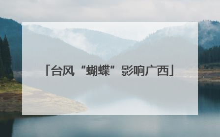 台风“蝴蝶”影响广西