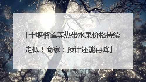 十堰榴莲等热带水果价格持续走低！商家：预计还能再降