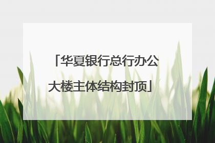 华夏银行总行办公大楼主体结构封顶