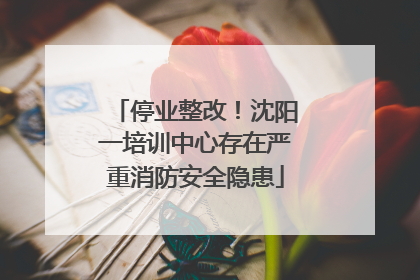 停业整改！沈阳一培训中心存在严重消防安全隐患