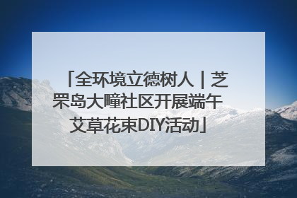 全环境立德树人｜芝罘岛大疃社区开展端午艾草花束DIY活动