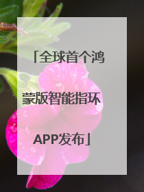 全球首个鸿蒙版智能指环APP发布