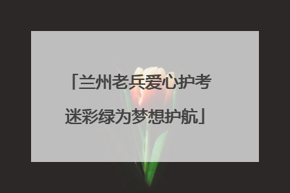 兰州老兵爱心护考 迷彩绿为梦想护航