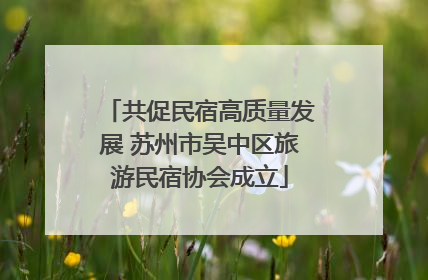 共促民宿高质量发展 苏州市吴中区旅游民宿协会成立
