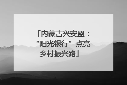 内蒙古兴安盟：“阳光银行”点亮乡村振兴路