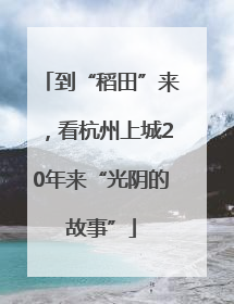 到“稻田”来，看杭州上城20年来“光阴的故事”