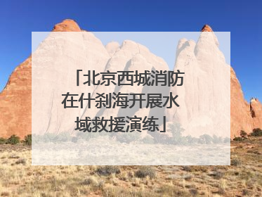 北京西城消防在什刹海开展水域救援演练