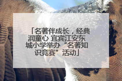 名著伴成长，经典润童心 宜宾江安东城小学举办“名著知识竞赛”活动