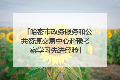 哈密市政务服务和公共资源交易中心赴豫考察学习先进经验