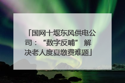 国网十堰东风供电公司：“数字反哺” 解决老人度夏缴费难题