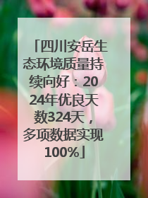 四川安岳生态环境质量持续向好：2024年优良天数324天，多项数据实现100%