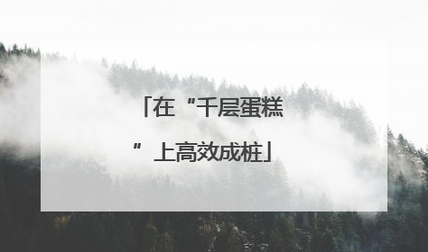 在“千层蛋糕”上高效成桩