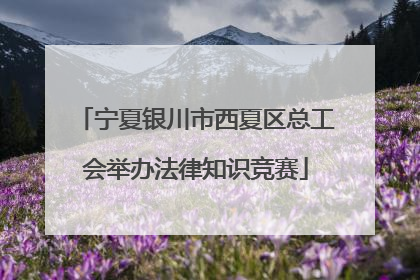 宁夏银川市西夏区总工会举办法律知识竞赛
