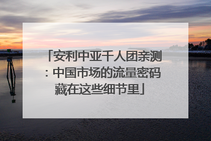 安利中亚千人团亲测：中国市场的流量密码 藏在这些细节里