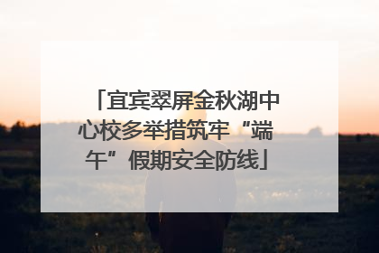 宜宾翠屏金秋湖中心校多举措筑牢“端午”假期安全防线
