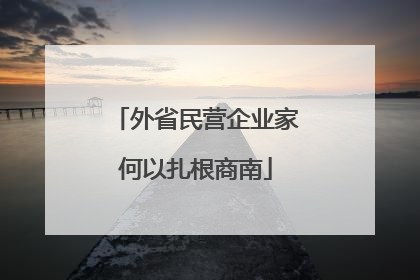 外省民营企业家何以扎根商南