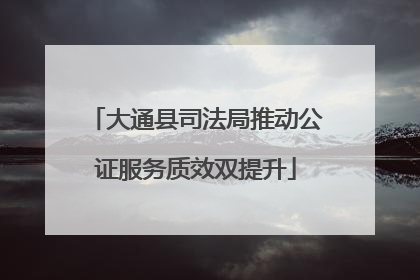 大通县司法局推动公证服务质效双提升