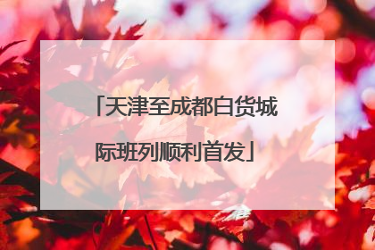 天津至成都白货城际班列顺利首发