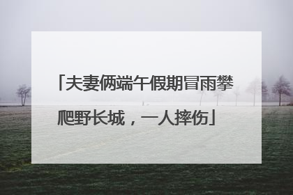 夫妻俩端午假期冒雨攀爬野长城，一人摔伤