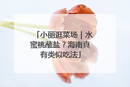 小丽逛菜场｜水蜜桃蘸盐？海南真有类似吃法