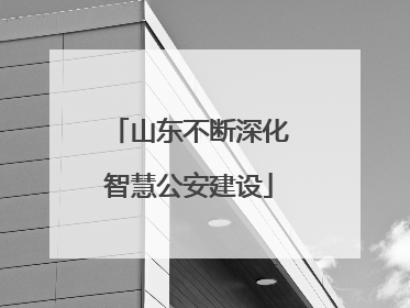 山东不断深化智慧公安建设
