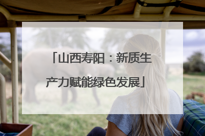 山西寿阳：新质生产力赋能绿色发展