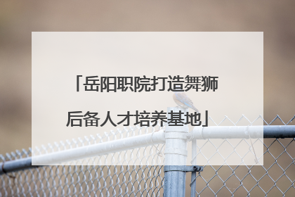 岳阳职院打造舞狮后备人才培养基地