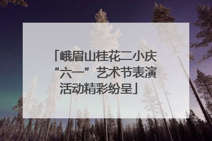 峨眉山桂花二小庆“六一”艺术节表演活动精彩纷呈