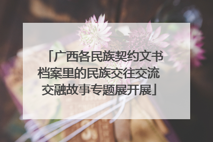 广西各民族契约文书档案里的民族交往交流交融故事专题展开展