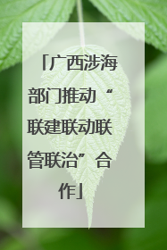 广西涉海部门推动“联建联动联管联治”合作