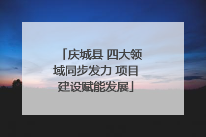 庆城县 四大领域同步发力 项目建设赋能发展
