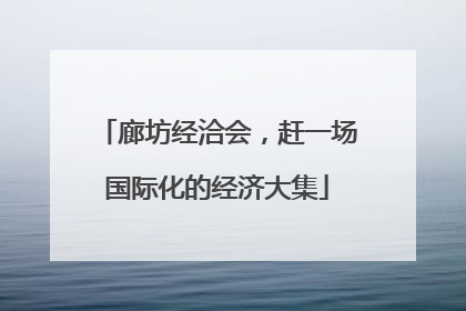 廊坊经洽会，赶一场国际化的经济大集