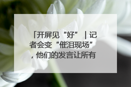 开屏见“好”｜记者会变“催泪现场”，他们的发言让所有人红了眼眶