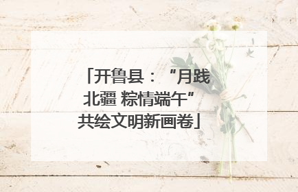 开鲁县：“月践北疆 粽情端午”共绘文明新画卷
