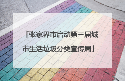 张家界市启动第三届城市生活垃圾分类宣传周